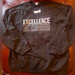 Excellence No Excuses Black Sweatshirt XL
